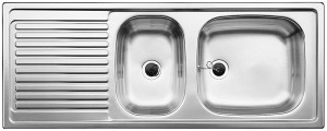 BLANCO 500847 évier Top EZS 11x4 sans excentrique inox naturel brillant