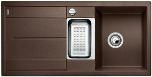 BLANCO 515045 Évier Metra 6 S avec excentrique Silgranit PuraDur café BLANCO 515045 Évier Metra 6 S avec excentrique Silgranit PuraDur café