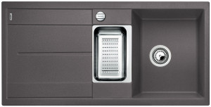 BLANCO 518877 Évier Metra 6 S avec excentrique Silgranit PuraDur gris roche BLANCO 518877 Évier Metra 6 S avec excentrique Silgranit PuraDur gris roche