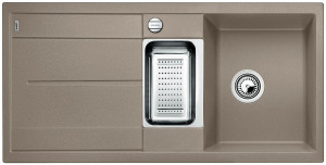 BLANCO 517354 Évier Metra 6 S avec excentrique Silgranit PuraDur tartufo BLANCO 517354 Évier Metra 6 S avec excentrique Silgranit PuraDur tartufo