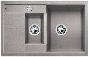BLANCO 513553 Évier Metra 6 S Compact avec excentrique Silgranit PuraDur alu BLANCO 513553 Évier Metra 6 S Compact avec excentrique Silgranit PuraDur alu