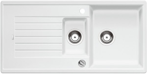 BLANCO 514734 Évier Zia 6 S avec excentrique Silgranit PuraDur blanc BLANCO 514734 Évier Zia 6 S avec excentrique Silgranit PuraDur blanc