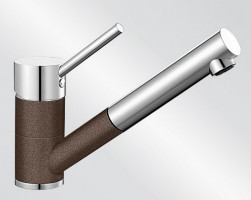 BLANCO 516773 Robinet Antas-S douche coulissante Silgranit-look café/chrome BLANCO 516773 Robinet Antas-S douche coulissante Silgranit-look café/chrome
