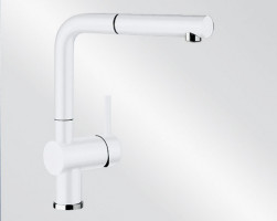 BLANCO 516710 Robinet Linus-S douche coulissante aspect céramique blanc éclatant