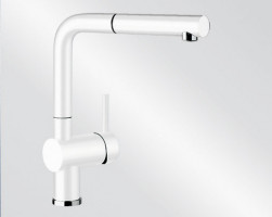 BLANCO 516692 Robinet Linus-S avec douche coulissante Silgranit-look blanc BLANCO 516692 Robinet Linus-S avec douche coulissante Silgranit-look blanc