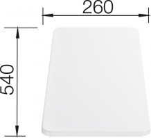 BLANCO 210521 Accessoires plaque a découper 540x260x20mm plastique