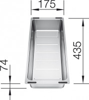 BLANCO 227689 Accessoires bol pour Subline 435x175x74mm inox