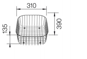 BLANCO 220573 Accessoires panier vaisselle Median, Livit, Lantos inox