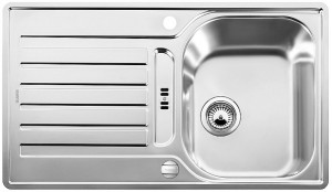 BLANCO 519717 Évier Lantos 45 S-IF avec excentrique inox brossé