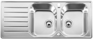 BLANCO 519713 Évier Lantos 8 S-IF Compact inox brossé avec excentrique