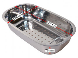 BLANCO 208195 accessoires bol perforé pour Median 45-8, Dana, Lantos 6 inox