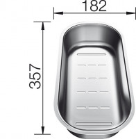 BLANCO 225253 Accessoires bol multi-usages pour Classic Pro 6S, 45 inox