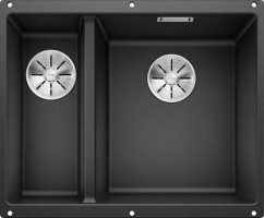 BLANCO 523558 Évier Subline 340/160-U InFino manual Silgranit PuraDur anthracite