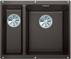 BLANCO 523567 Évier Subline 340/160-U InFino manuel Silgranit PuraDur café