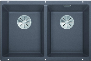 BLANCO 523575 Évier Subline 350/350-U InFino manuel Silgranit PuraDur gris roc