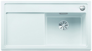 BLANCO 523876 Évier Zenar 5S-F InFino avec excentrique Silgranit PuraDur blanc