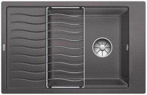 BLANCO 524845 Évier Elon XL 6 S sans excentrique Silgranit PuraDur gris roche