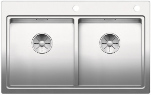 BLANCO 521663 Évier Divon II 8-IF InFino sans excentrique inox satiné brillant