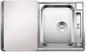 BLANCO 522102 évier Axis III 45S-IF InFino avec excentrique inox soie brillant