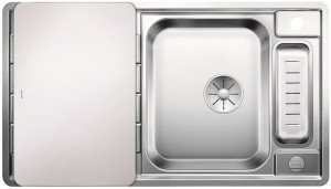 BLANCO 522103 évier Axis III 5S-IF InFino avec excentrique inox soie brillant