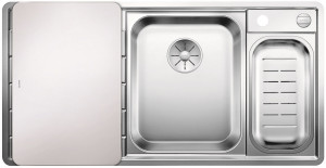 BLANCO 522104 Évier Axis III 6S-IF InFino avec excentrique inox satiné brillant