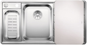BLANCO 522105 Évier Axis III 6S-IF InFino c/excent inox satin/brillant