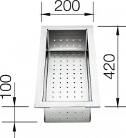 BLANCO 219649 Accessoires bol 420x200mm pour Zerox inox