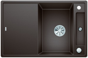 BLANCO 523192 Évier Axia III 45 S InFino avec excentrique Silgranit PuraDur café