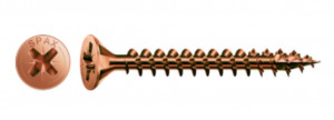 SPAX vis a bois 4,5x40 tete fraisée PZ, 4C MH bronze