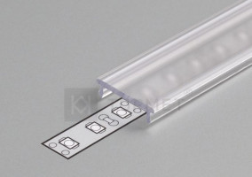 StrongLumio moulure de recouvrement F pour profil LED 14 clipsable translucide 4