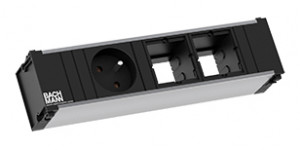 BACHMANN 912.009 module tiroir CONI 1 x 230 V + 2 modules