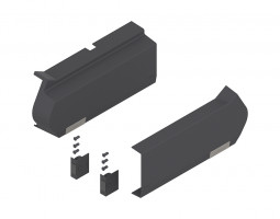 BLUM 21F8020 caches HF pour SD gris foncé TGIG