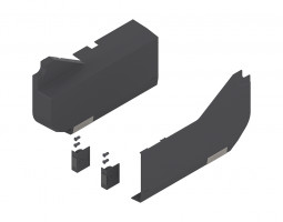 BLUM 21L8020 caches HL pour SD gris foncé TGIG
