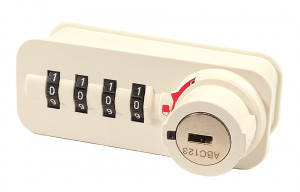 LEHMANN serrure a combinaison fixe 59.01 gauche blanc