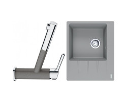 FRANKE Ensemble G215ŠK CNG 611-62 TL/2 pierre grise + FC 3055.084