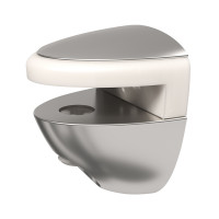 IF Support pour étagere verre Cobrone satin nickel