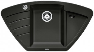 BLANCO 526030 évier Zia 9 E avec excentrique Silgranit PuraDur noir