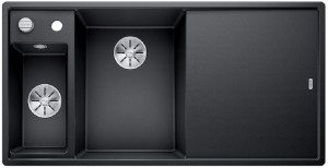 BLANCO 525848 Évier Axia III 6 S InFino avec excentrique Silgranit PuraDur noir BLANCO 525848 Évier Axia III 6 S InFino avec excentrique Silgranit PuraDur noir
