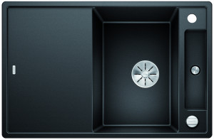 BLANCO 525841 Évier Axia III 45 S InFino avec excentrique Silgranit PuraDur noir BLANCO 525841 Évier Axia III 45 S InFino avec excentrique Silgranit PuraDur noir