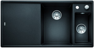 BLANCO 525851 Évier Axia III 6 S InFino avec excentrique Silgranit PuraDur noir BLANCO 525851 Évier Axia III 6 S InFino avec excentrique Silgranit PuraDur noir