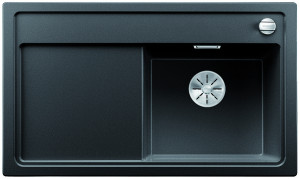 BLANCO 526043 Évier Zenar 45S-F InFino avec excentrique Silgranit PuraDur noir BLANCO 526043 Évier Zenar 45S-F InFino avec excentrique Silgranit PuraDur noir