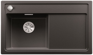 BLANCO 526040 évier Zenar 45S-F InFino avec excentrique Silgranit PuraDur noir