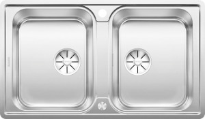 BLANCO 525331 Évier Classimo 8-IF InFino avec PushControl inox brossé