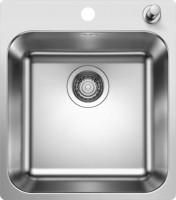 BLANCO 526353 Évier Supra 400-IF/A R12 avec excentrique inox brossé