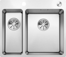 BLANCO 525247 Évier Andano 340/180-IF/A InFino PushControl inox soie brillant