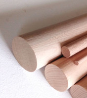 Barre en bois lisse O 12mm L 1m hetre