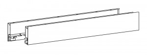 HETTICH 9255003 AvanTech YOU côté, 77/450mm, droit, argenté