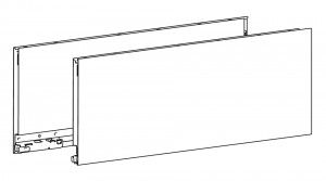 HETTICH 9255055 AvanTech YOU côté, 187/500mm, droit, argenté