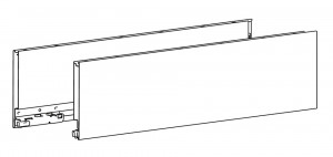 HETTICH 9255031 AvanTech YOU côté, 139/350mm, droit, argenté