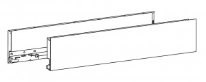 HETTICH 9255022 AvanTech YOU côté, 101/600mm, gauche, argenté